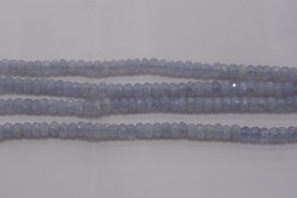 CAG5993 15.5 inches 4*6mm faceted rondelle blue lace agate beads