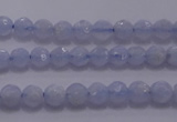 CAG5995 15.5 inches 4mm faceted round blue lace agate beads