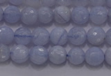 CAG5996 15.5 inches 6mm faceted round blue lace agate beads