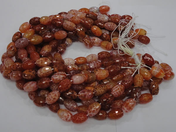 CAG602 15.5 inches 15*20mm faceted rice natural fire agate beads