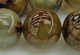 CAG6053 15.5 inches 24mm round dragon veins agate beads