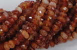 CAG611 15.5 inches 4*6mm faceted rondelle natural fire agate beads