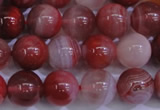 CAG6112 15.5 inches 8mm round south red agate gemstone beads