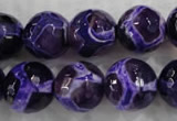 CAG6145 15 inches 10mm faceted round tibetan agate gemstone beads