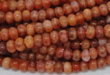 CAG615 15.5 inches 4*8mm rondelle natural fire agate beads