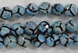 CAG6161 15 inches 10mm faceted round tibetan agate gemstone beads