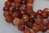 CAG621 15.5 inches 10mm faceted round natural fire agate beads