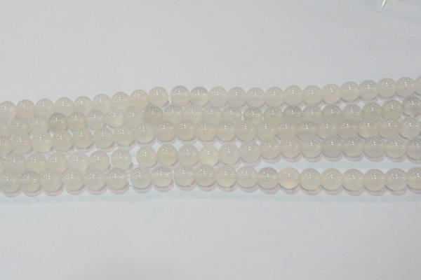 CAG6502 15.5 inches 8mm round Brazilian white agate beads