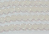 CAG6510 15.5 inches 4mm faceted round Brazilian white agate beads