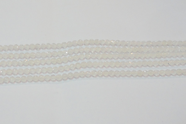 CAG6510 15.5 inches 4mm faceted round Brazilian white agate beads