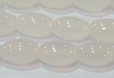 CAG6526 15.5 inches 10*14mm rice Brazilian white agate beads