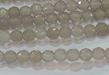 CAG6535 15.5 inches 4mm faceted round Brazilian grey agate beads