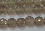 CAG6537 15.5 inches 8mm faceted round Brazilian grey agate beads