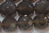 CAG6540 15.5 inches 18mm faceted round Brazilian grey agate beads