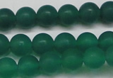 CAG6569 15.5 inches 8mm round matte green agate beads wholesale