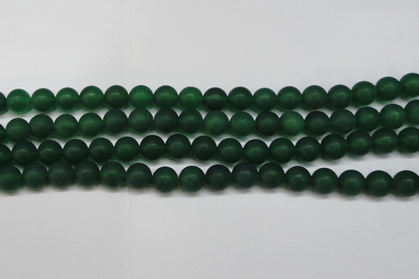 CAG6570 15.5 inches 10mm round matte green agate beads wholesale