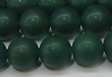 CAG6571 15.5 inches 12mm round matte green agate beads wholesale