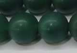 CAG6573 15.5 inches 16mm round matte green agate beads wholesale