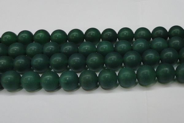 CAG6573 15.5 inches 16mm round matte green agate beads wholesale