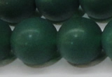 CAG6574 15.5 inches 18mm round matte green agate beads wholesale