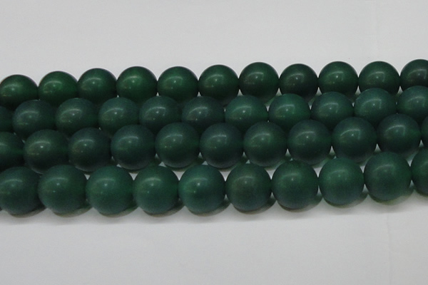 CAG6574 15.5 inches 18mm round matte green agate beads wholesale