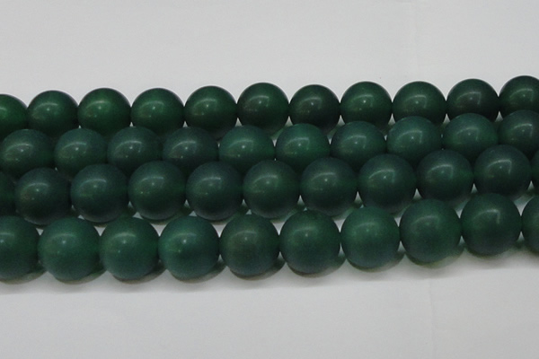 CAG6575 15.5 inches 20mm round matte green agate beads wholesale