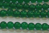 CAG6603 15.5 inches 4mm round green agate gemstone beads