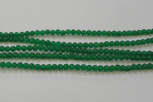 CAG6603 15.5 inches 4mm round green agate gemstone beads