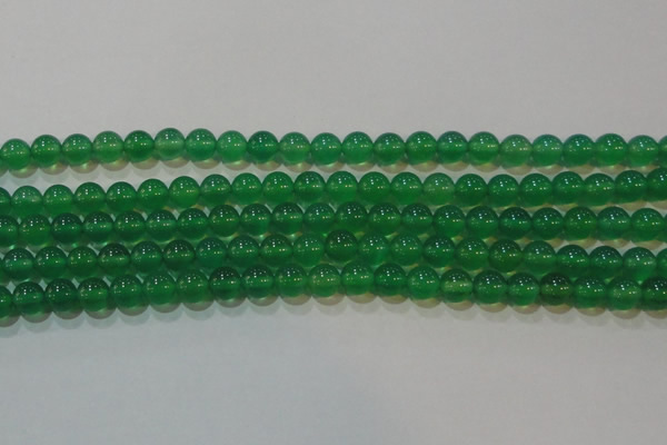 CAG6604 15.5 inches 6mm round green agate gemstone beads