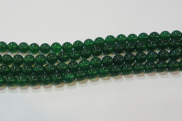 CAG6606 15.5 inches 10mm round green agate gemstone beads