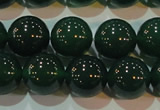 CAG6607 15.5 inches 12mm round green agate gemstone beads