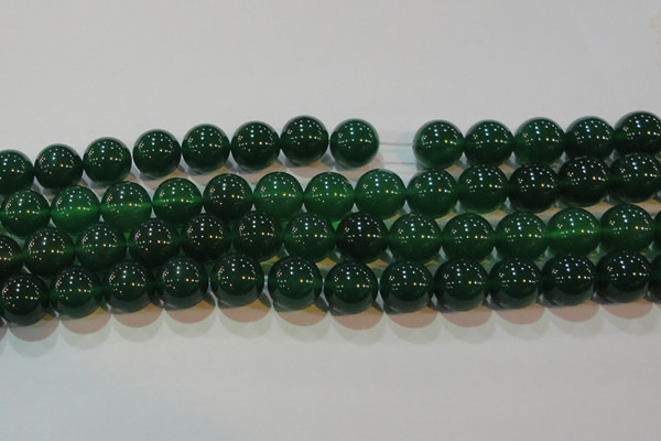 CAG6608 15.5 inches 14mm round green agate gemstone beads