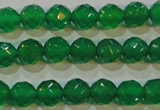 CAG6611 15.5 inches 4mm faceted round green agate gemstone beads