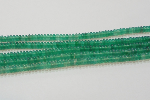 CAG6620 15.5 inches 3*6mm rondelle green agate gemstone beads