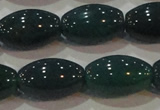 CAG6624 15.5 inches 11*17mm rice green agate gemstone beads