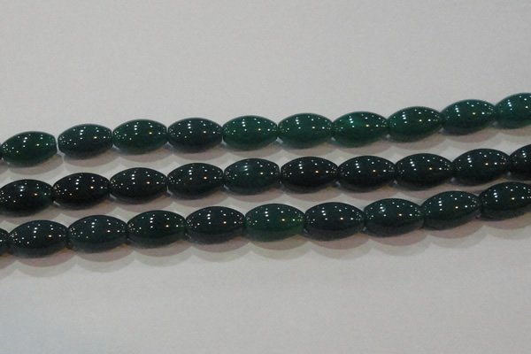 CAG6624 15.5 inches 11*17mm rice green agate gemstone beads