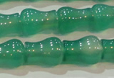 CAG6626 15.5 inches 9*11mm vase-shaped green agate gemstone beads