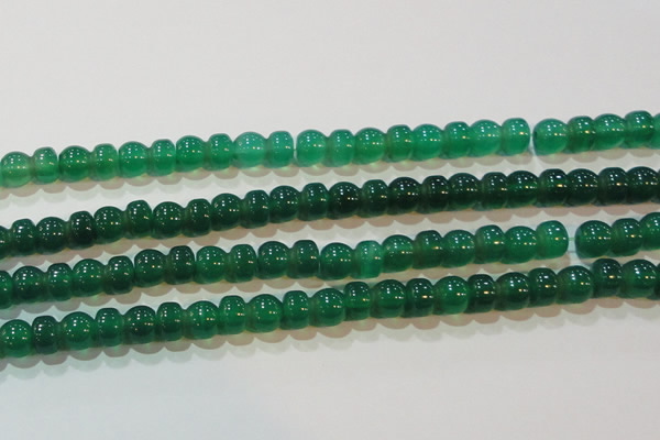 CAG6628 15.5 inches 8*13mm peanut-shaped green agate gemstone beads