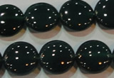 CAG6632 15.5 inches 13mm flat round green agate gemstone beads