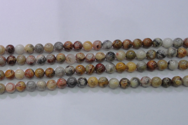 CAG6670 15.5 inches 4mm round natural crazy lace agate beads