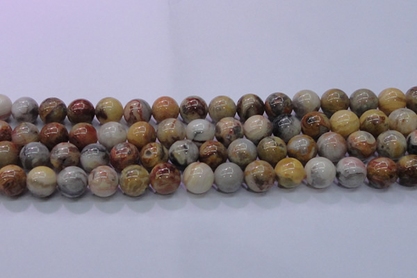 CAG6674 15.5 inches 12mm round natural crazy lace agate beads