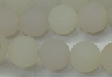 CAG6681 15 inches 10mm round white pilates agate beads