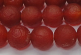 CAG6700 15 inches 8mm round red pilates agate beads