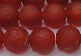 CAG6701 15 inches 10mm round red pilates agate beads