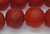 CAG6703 15 inches 14mm round red pilates agate beads