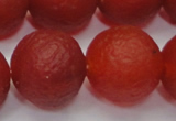 CAG6704 15 inches 16mm round red pilates agate beads