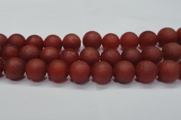 CAG6705 15 inches 18mm round red pilates agate beads