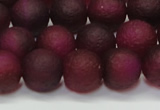 CAG6710 15 inches 8mm round plum pilates agate beads