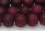 CAG6711 15 inches 10mm round plum pilates agate beads