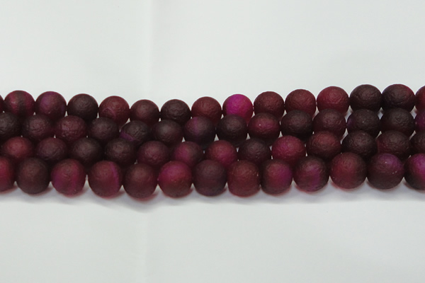 CAG6712 15 inches 12mm round plum pilates agate beads